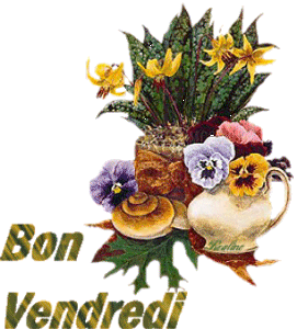 Gif animé Bon vendredi fleurs